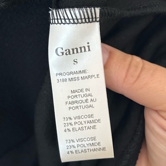 Ganni Miss Marple Peplum Sleeveless Deep Plunge Sheath Dress SIZE SMALL - Picture 7 of 8